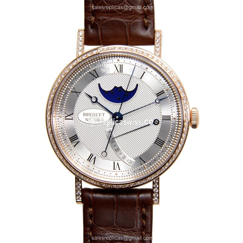 Breguet 8788BR/12/986/DD00 CLASSIC Automatic 18kt Rose Gold & Diamonds