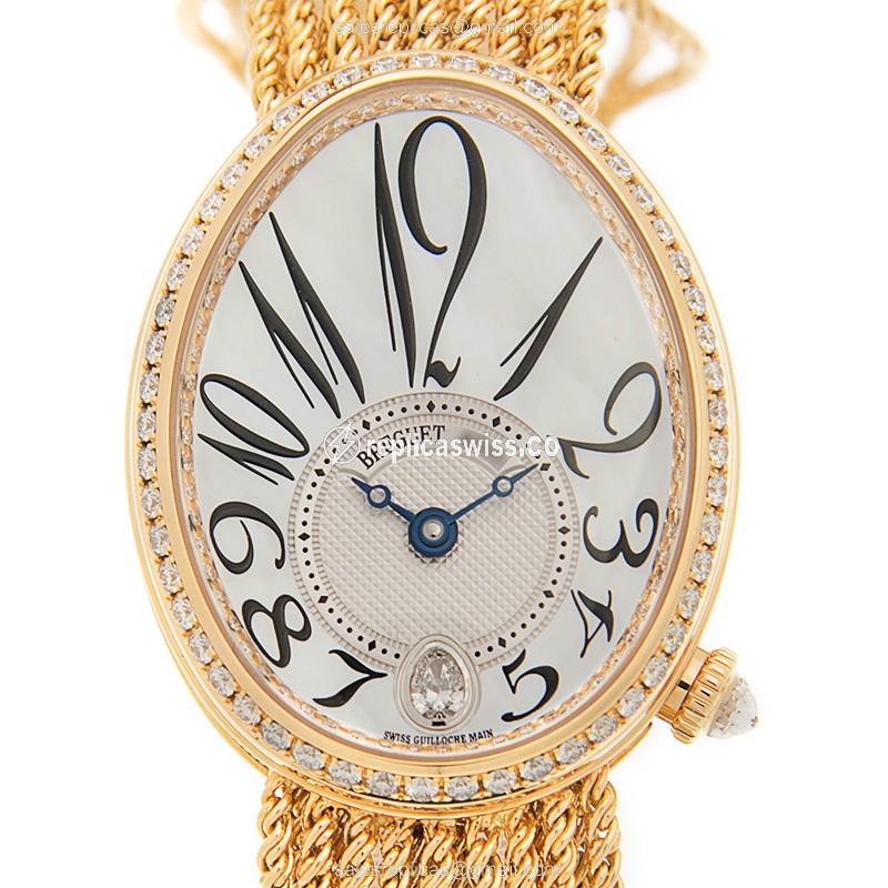 Breguet 8918BA/58/J39/D00D REINE DE NAPLES Automatic 18kt Gold & Diamond
