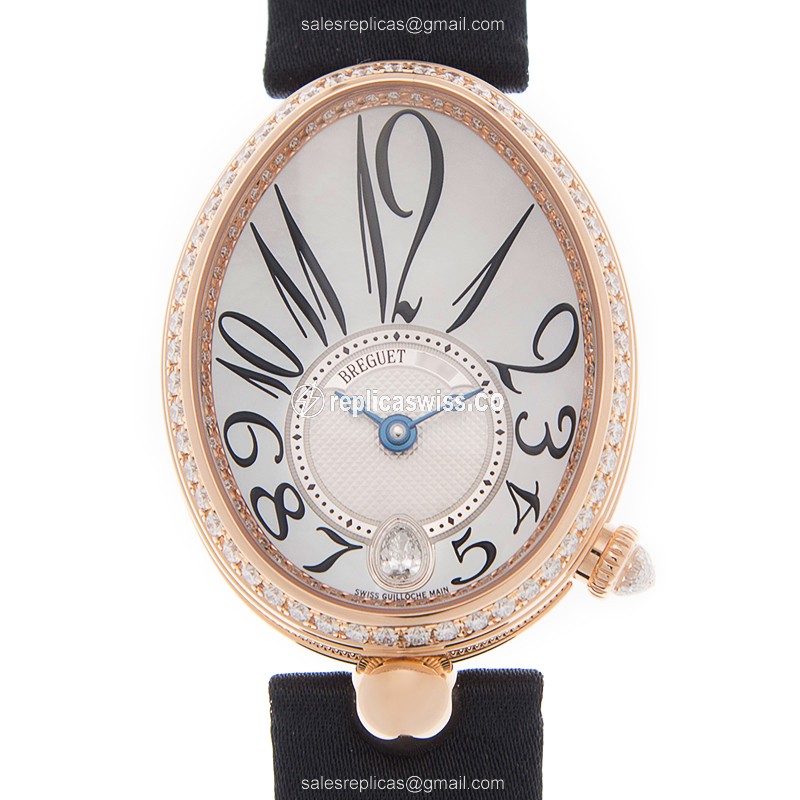 Breguet 8918BR/58/864/D00D REINE DE NAPLES Automatic 18kt Rose Gold & Diamonds
