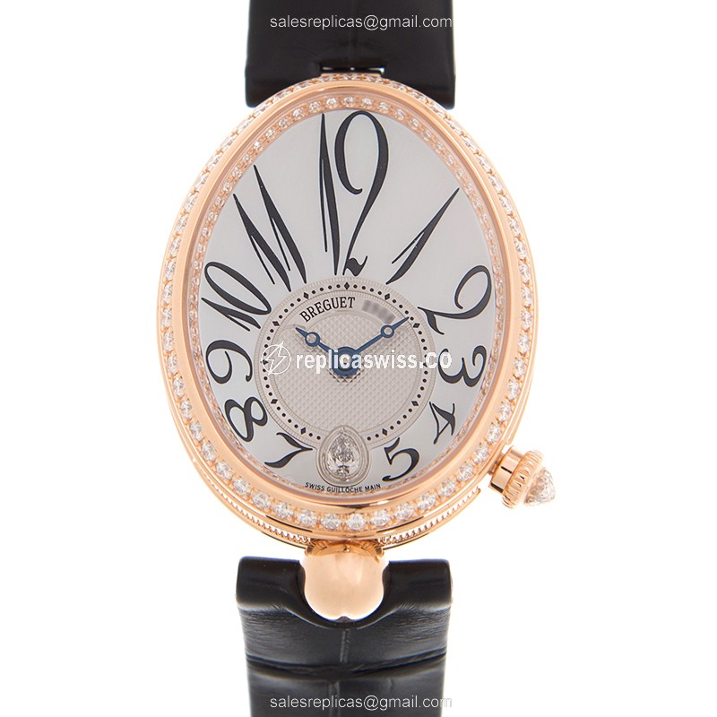 Breguet 8918BR/58/964/D00D REINE DE NAPLES Automatic 18kt Rose Gold & Diamonds