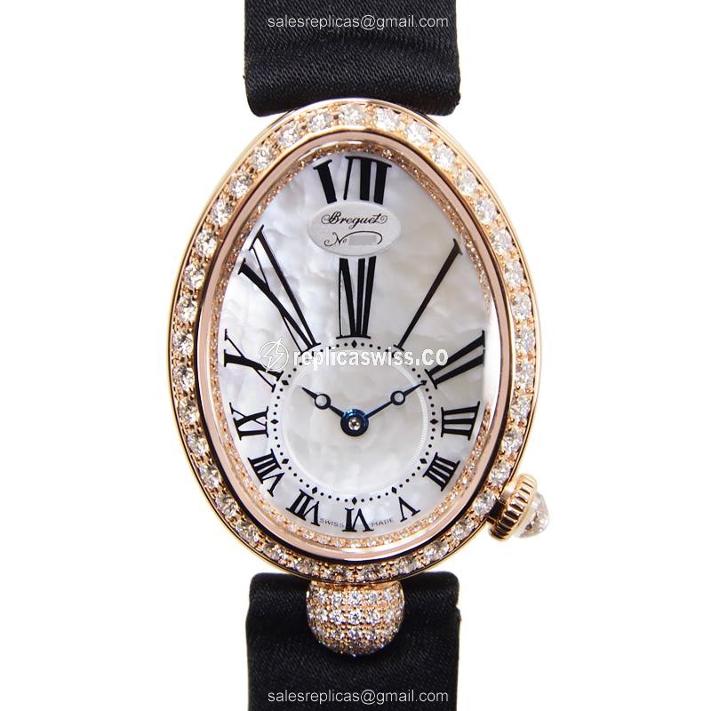 Breguet 8928BR/51/844/DD0D REINE DE NAPLES Automatic 18kt Rose Gold & Diamonds