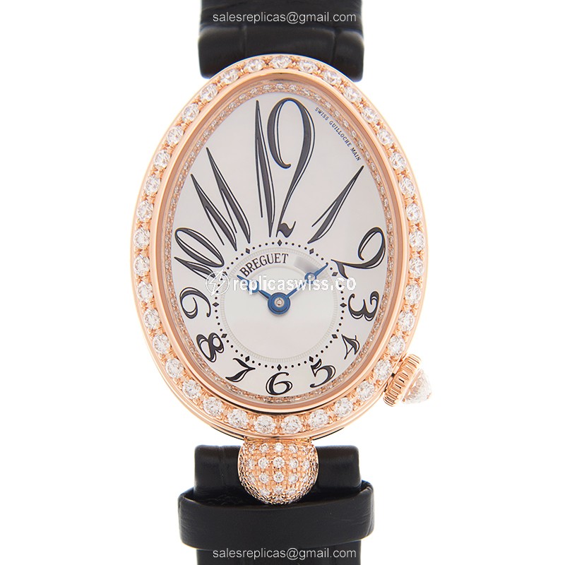 Breguet 8928BR/5W/944/DD0D REINE DE NAPLES Automatic 18kt Rose Gold & Diamonds