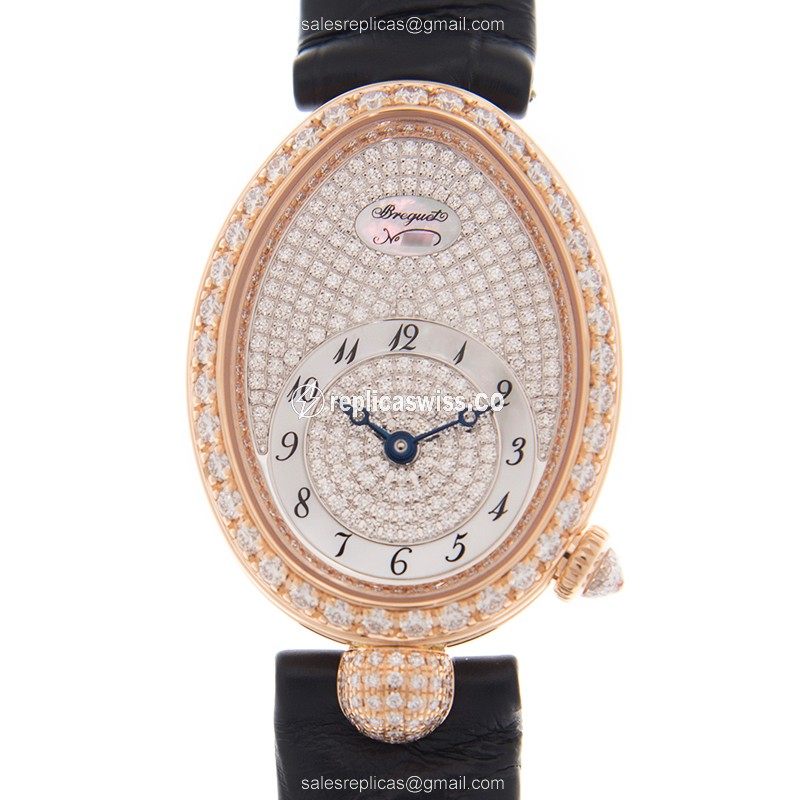 Breguet 8928BR/8D/944/DD0D REINE DE NAPLES Automatic 18kt Rose Gold & Diamonds