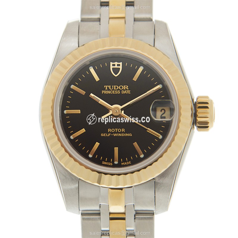 Tudor 92513-62423-BK PRINCESS DATE Automatic 18kt Gold & Steel