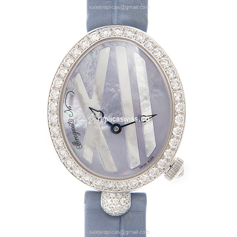 Breguet 9818BB/5V/922/DD0D REINE DE NAPLES Automatic 18kt White Gold & Diamond