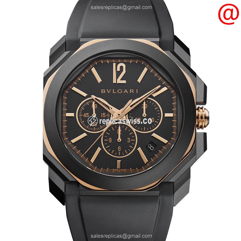Bulgari 103075 OCTO VELOCISSIMO Automatic 18kt Rose Gold & Steel