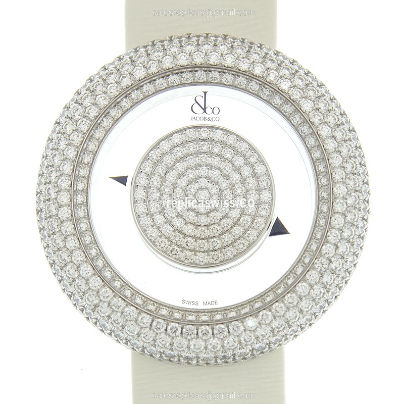 Jacob & Co BM556.30.RD.RD.A BRILLIANT Quartz 18kt White Gold & Diamond
