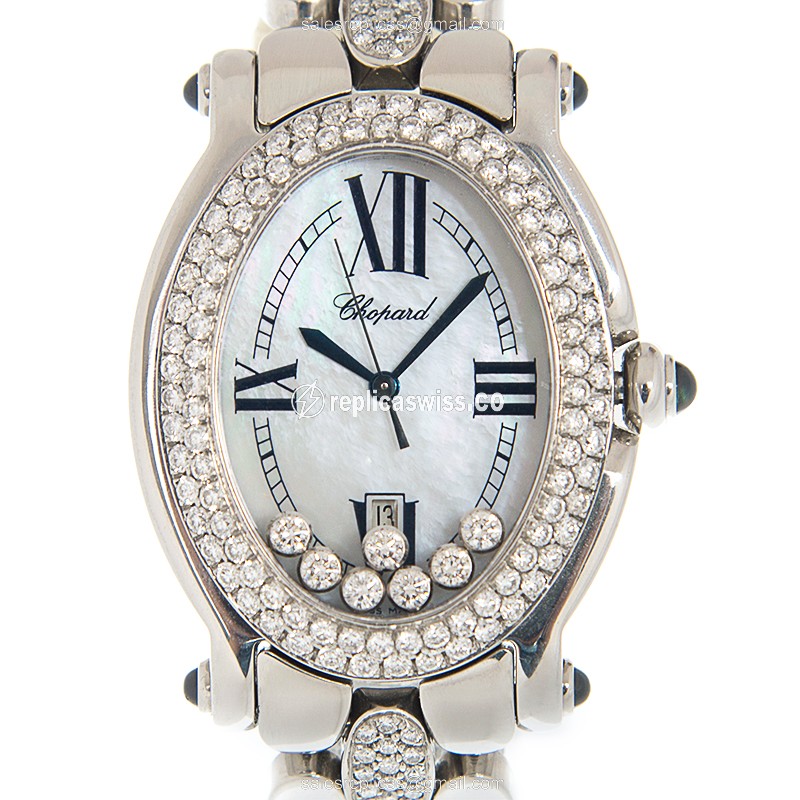 Chopard NRSVDIA_DIASTRAP HAPPY SPORT Quartz Stainless Steel & Diamonds
