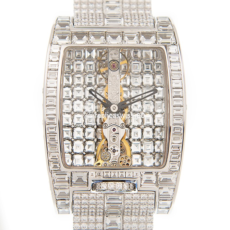 Corum Corum Full Paved Diamond BRIDGE Manual Wind 18kt White Gold & Diamond