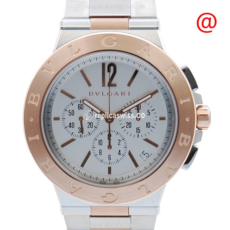 Bulgari 102332 DIAGONO Automatic 18kt Rose Gold & Steel