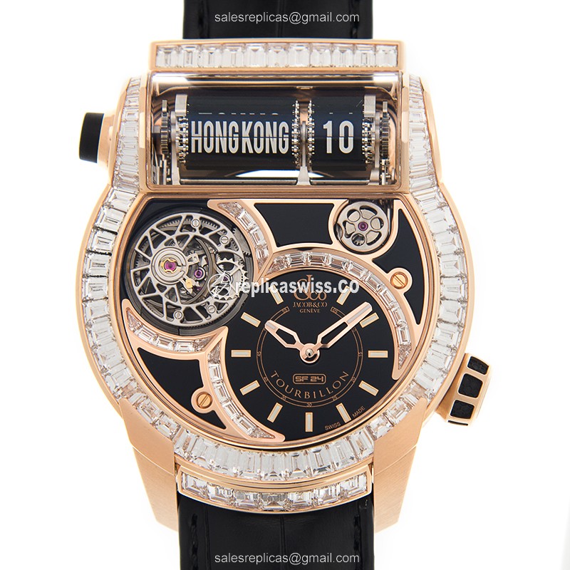 Jacob & Co ES802.40.BD.BD.A CA4D EPIC SF24 Automatic 18kt Rose Gold & Diamonds
