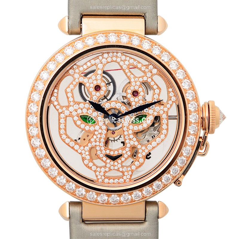 Cartier HPI00508 PASHA DE CARTIER Manual Wind 18kt Rose Gold & Diamonds