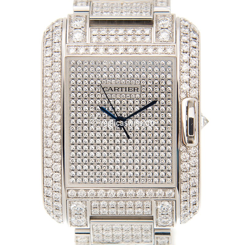 Cartier HPI00561 TANK Automatic 18kt White Gold & Diamond