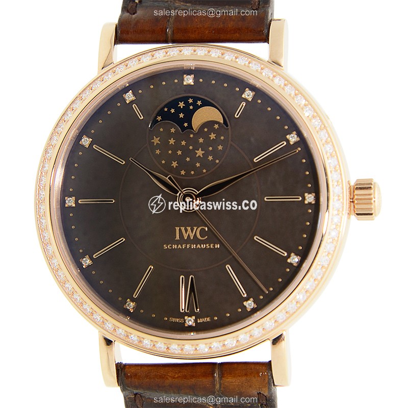 IWC IW459003 PORTOFINO Automatic 18kt Rose Gold & Diamonds