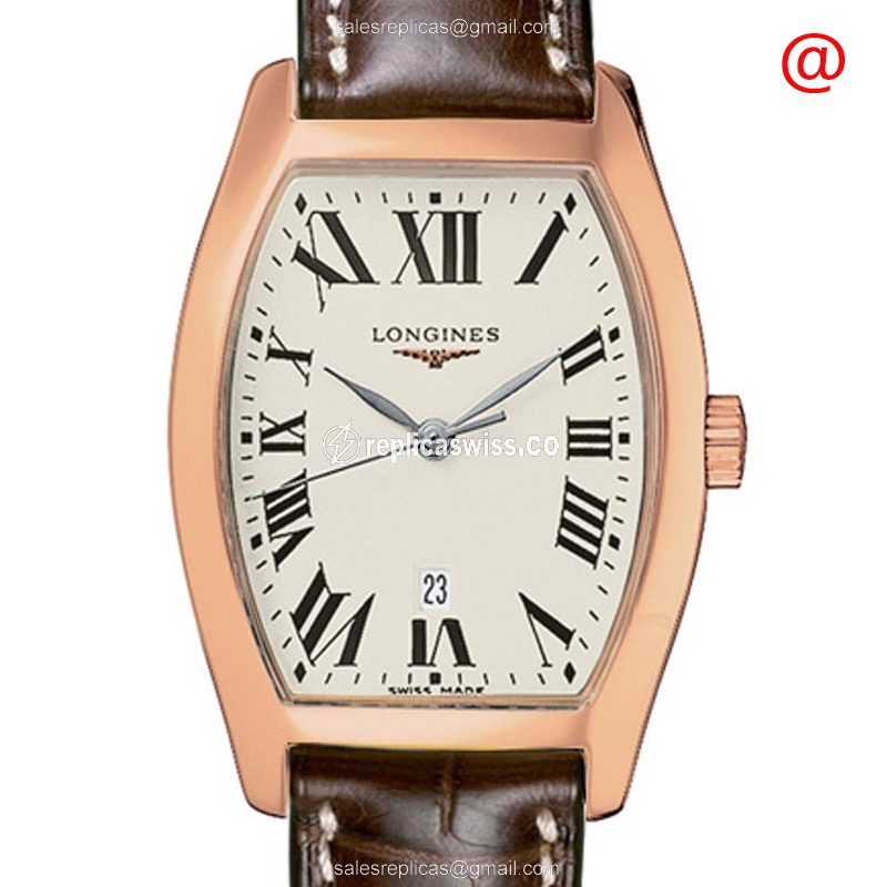 Longines L2.155.8.71.4 EVIDENZA Quartz 18kt Rose Gold