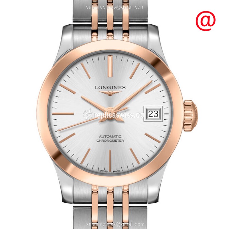 Longines L2.320.5.72.7 RECORD Automatic 18kt Rose Gold & Steel