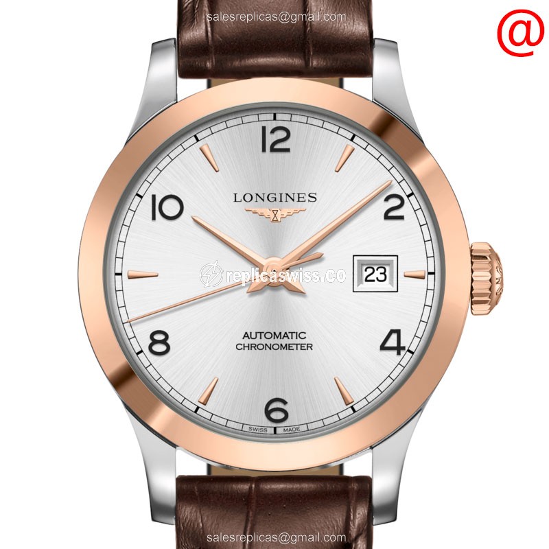 Longines L2.321.5.76.2 RECORD Automatic 18kt Rose Gold & Steel