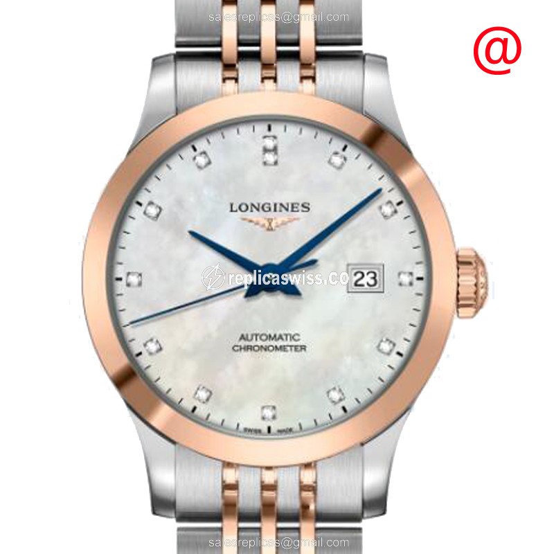 Longines L2.321.5.87.7 RECORD Automatic 18kt Rose Gold & Steel