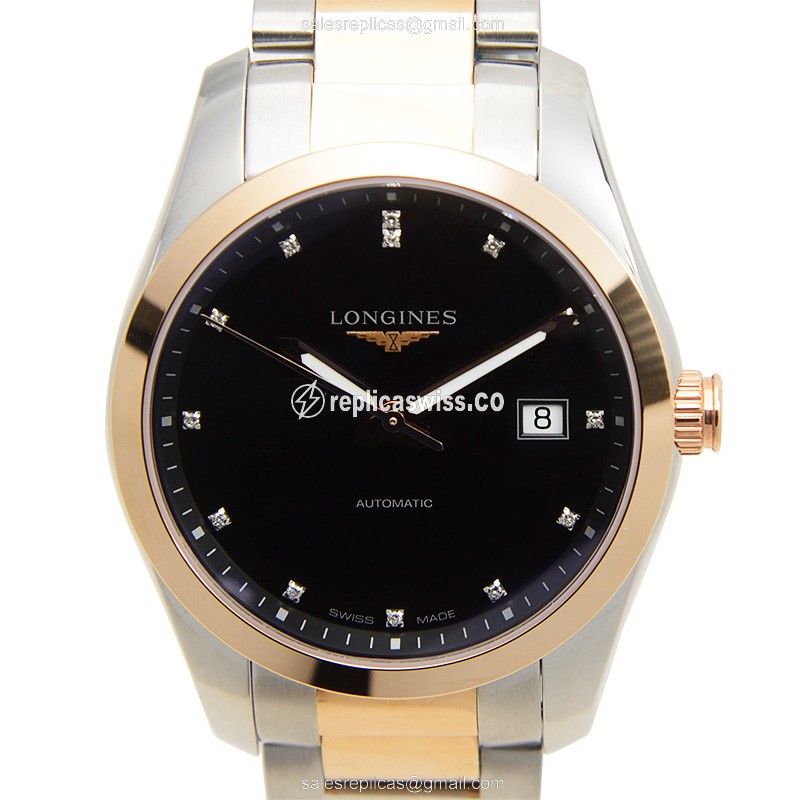 Longines L2.785.5.58.7 CONQUEST Automatic 18kt Rose Gold & Steel