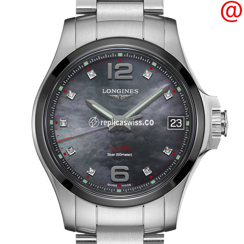 Longines L3.319.4.88.6 CONQUEST Quartz Ceramic & Steel