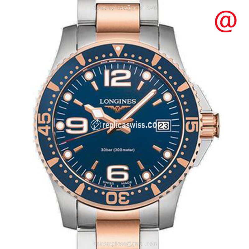 Longines L3.340.3.98.7 CONQUEST Quartz 18kt Rose Gold & Steel