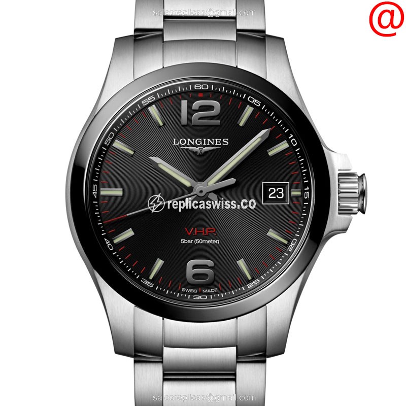 Longines L3.719.4.56.6 CONQUEST Quartz Ceramic & Steel