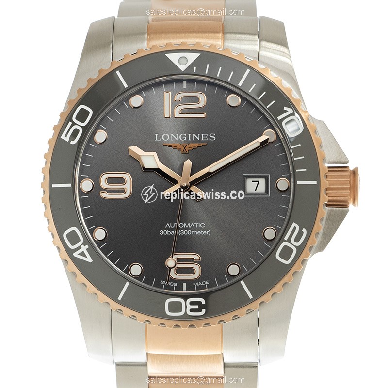 Longines L3.781.3.78.7 CONQUEST Automatic 18kt Rose Gold & Steel