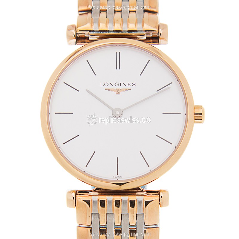 Longines L4.209.1.92.7 LA GRANDE Quartz 18kt Rose Gold & Steel