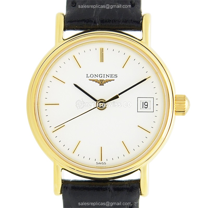 Longines L4.220.2.12.2 PRESENCE Quartz Gold-Plated & Stainless Steel