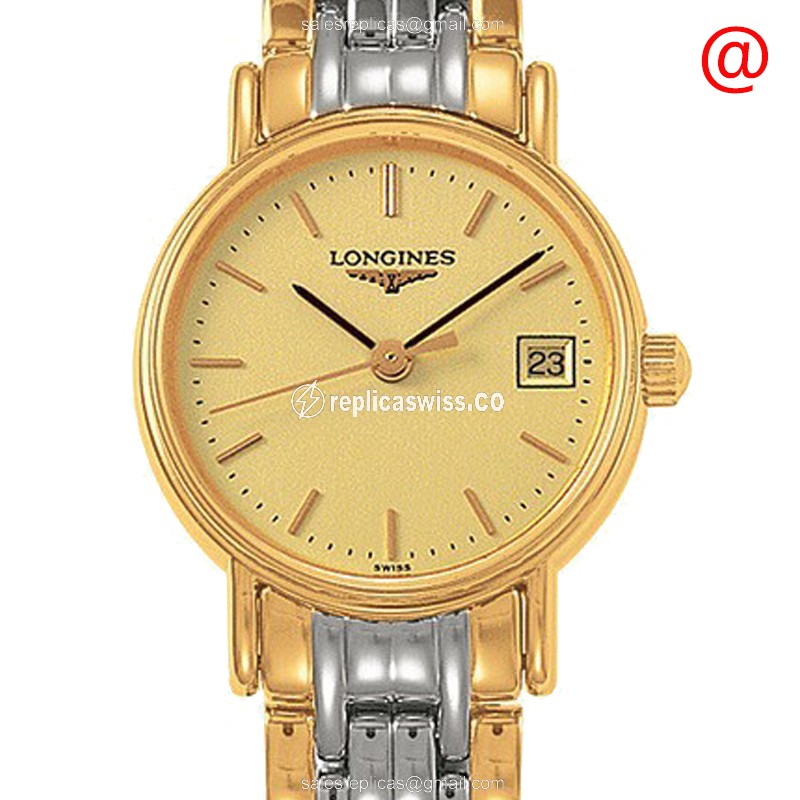 Longines L4.319.2.32.7 PRESENCE Quartz 18kt Gold & Steel