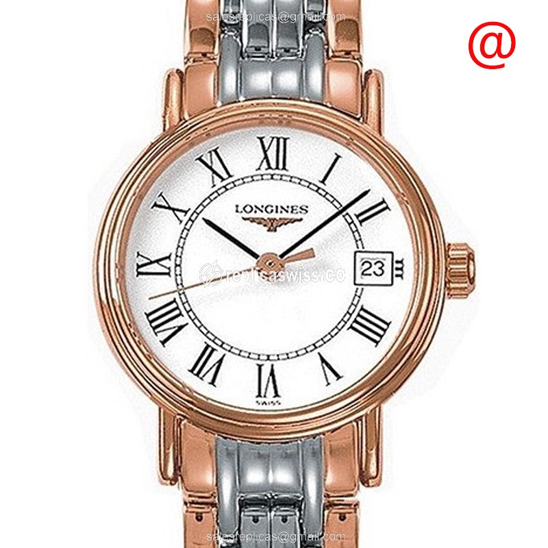 Longines L4.320.1.11.7 PRESENCE Quartz 18kt Rose Gold & Steel