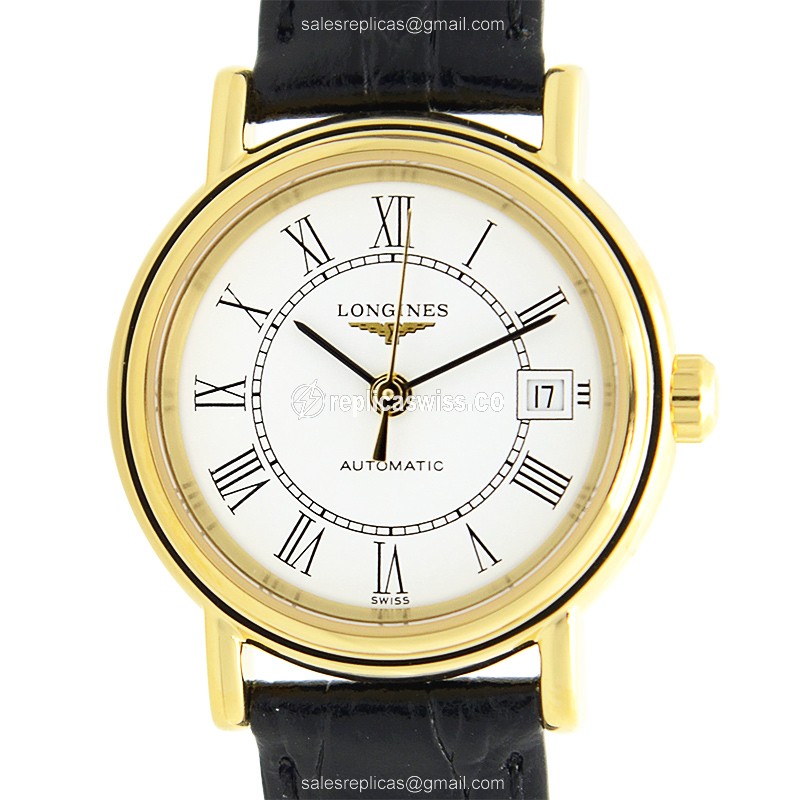 Longines L4.321.2.11.2 PRESENCE Automatic Gold-Plated & Stainless Steel