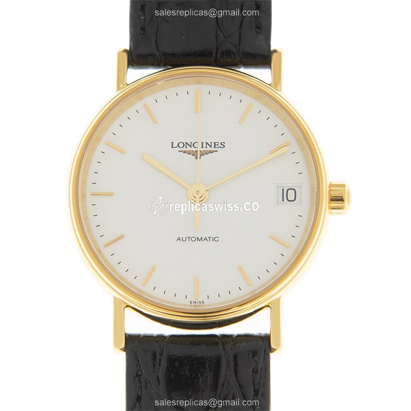 Longines L4.322.2.12.2 PRESENCE Automatic Gold-Plated & Stainless Steel