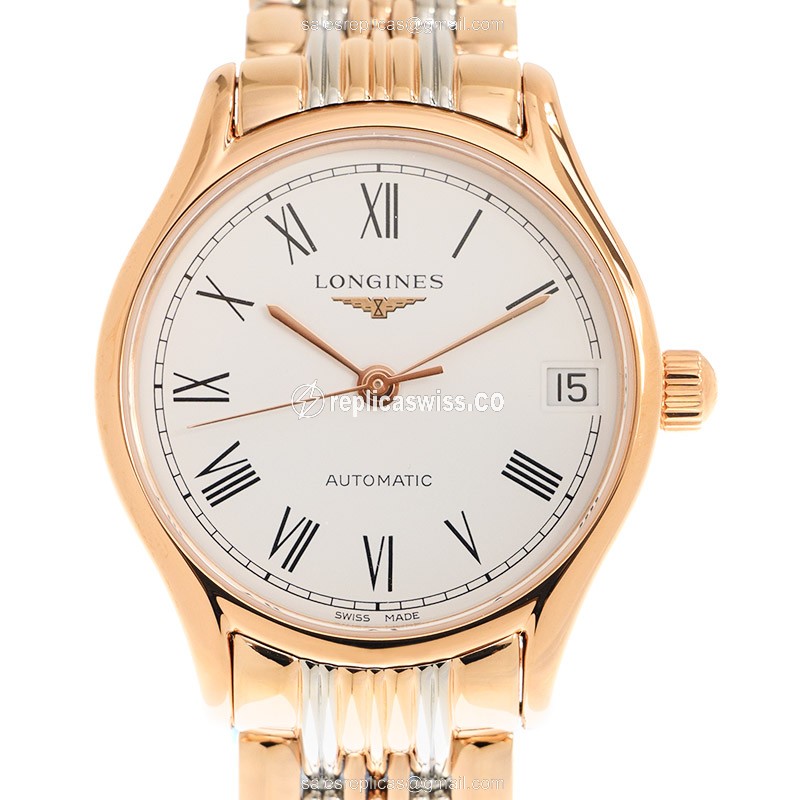 Longines L4.361.1.11.7 LONGINES LYRE Automatic 18kt Rose Gold & Steel