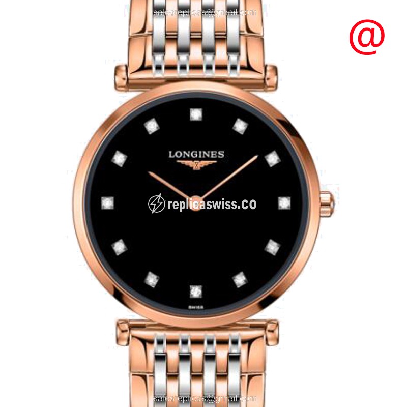 Longines L4.512.1.57.7 LA GRANDE Quartz 18kt Rose Gold & Steel