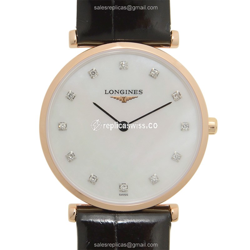 Longines L4.512.1.97.2 LA GRANDE Quartz 18kt Rose Gold