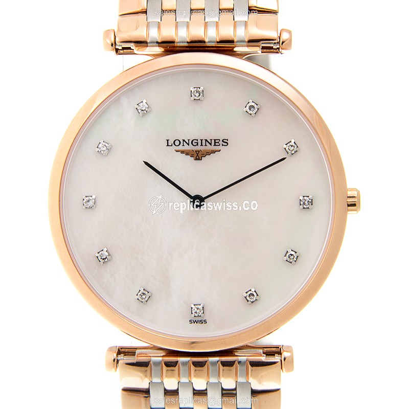 Longines L4.709.1.97.7 LA GRANDE Quartz 18kt Rose Gold & Steel