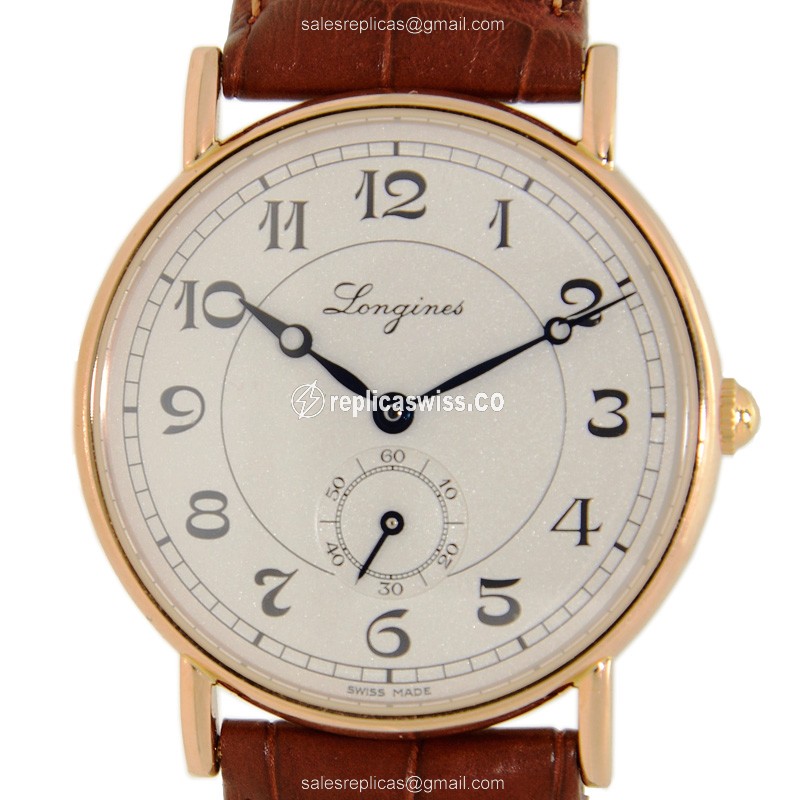 Longines L4.767.8.73.2 HERITAGE Automatic 18kt Rose Gold