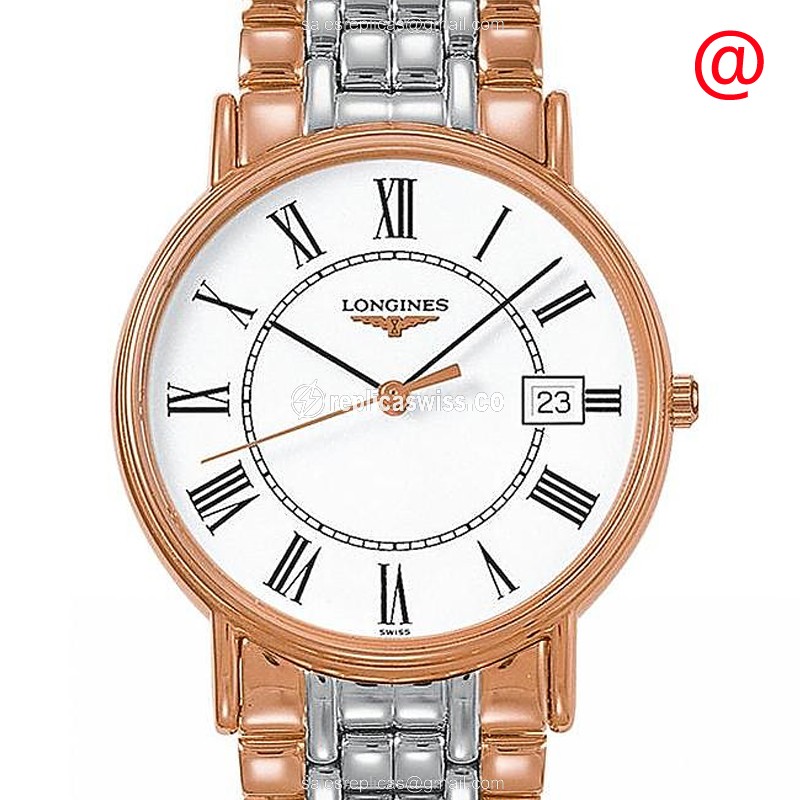Longines L4.790.1.11.7 PRESENCE Quartz 18kt Rose Gold & Steel