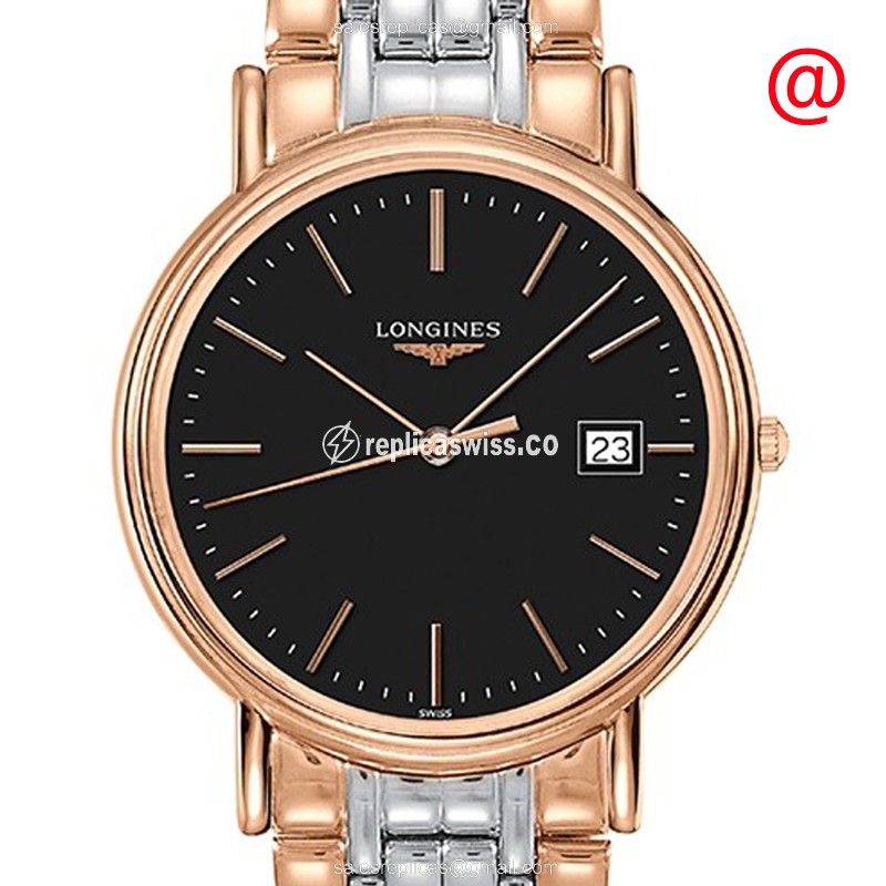 Longines L4.790.1.59.7 PRESENCE Quartz 18kt Rose Gold & Steel