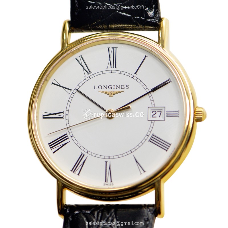 Longines L4.790.2.11.2 PRESENCE Quartz 18kt Rose Gold & Steel