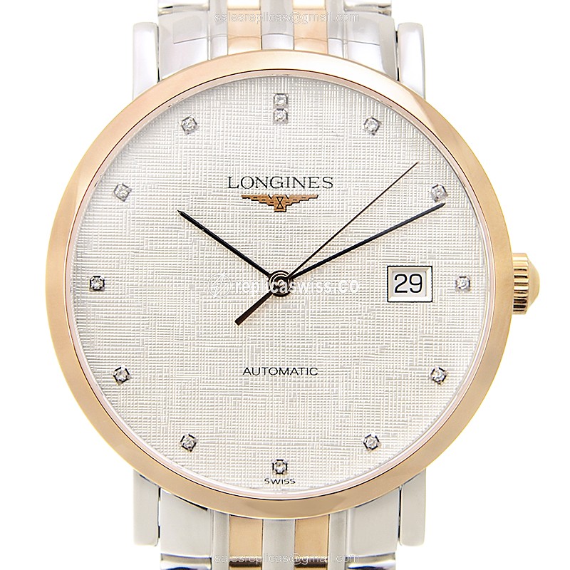 Longines L4.810.5.77.7 ELEGANT Automatic 18kt Rose Gold & Steel