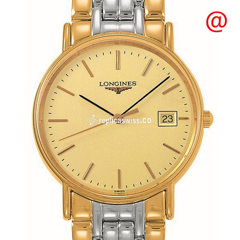 Longines L4.819.2.32.7 PRESENCE Quartz 18kt Gold & Steel