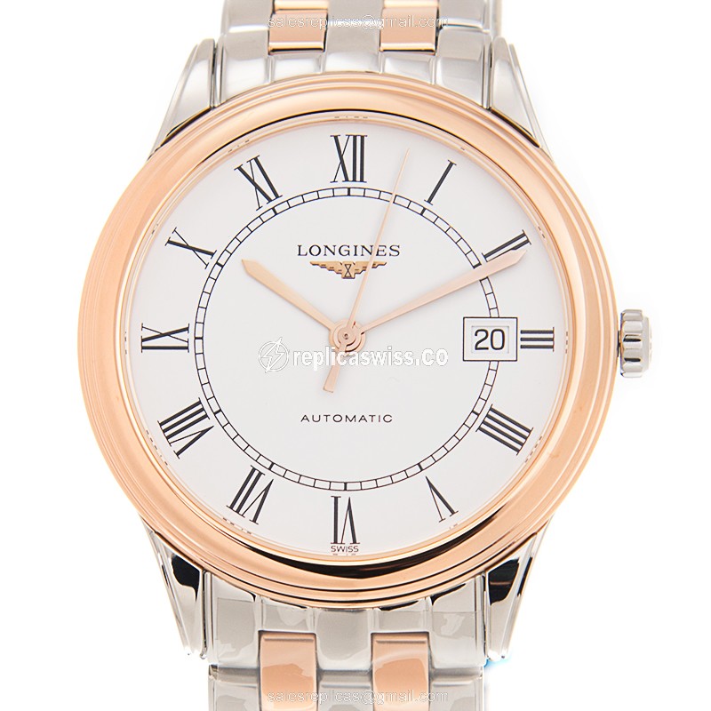 Longines L4.874.3.91.7 FLAGSHIP Automatic 18kt Rose Gold & Steel