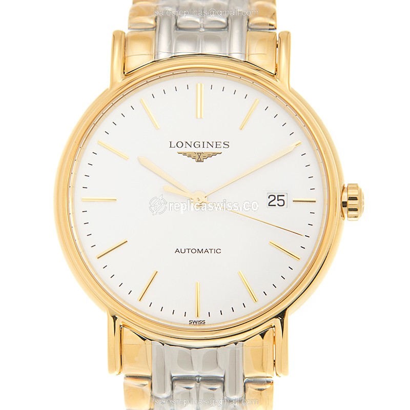 Longines L4.921.2.12.7 PRESENCE Automatic Gold-Plated & Stainless Steel