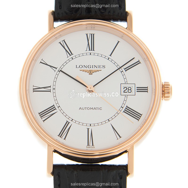 Longines L4.922.1.11.2 PRESENCE Automatic 18kt Rose Gold