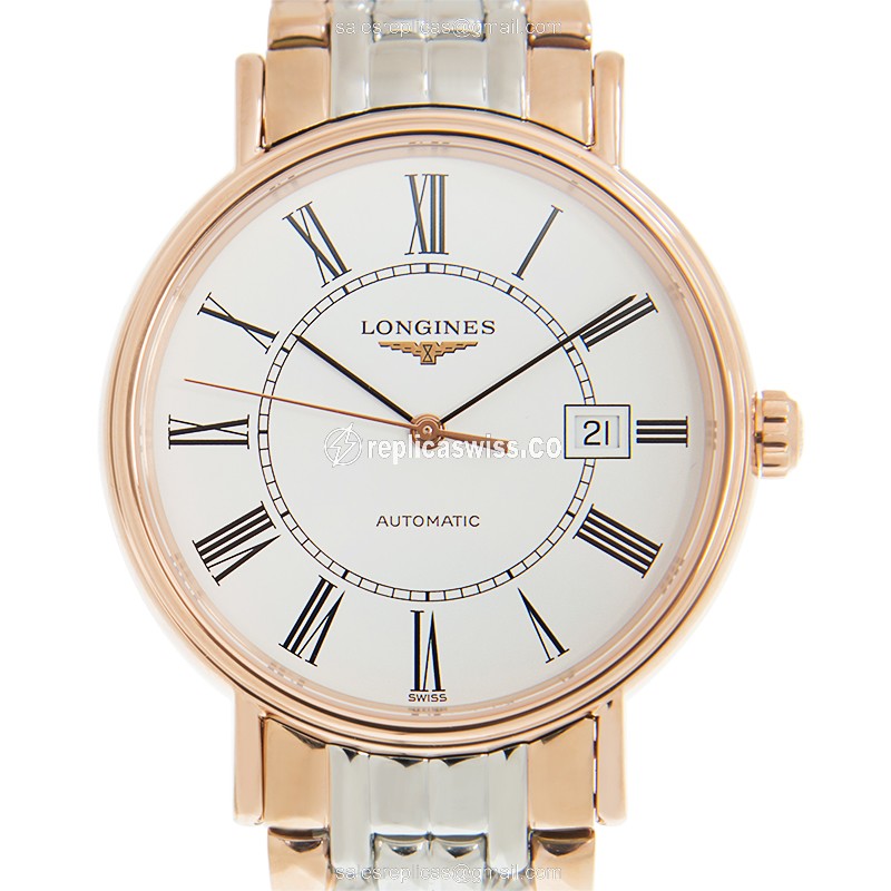 Longines L4.922.1.11.7 PRESENCE Automatic 18kt Rose Gold & Steel