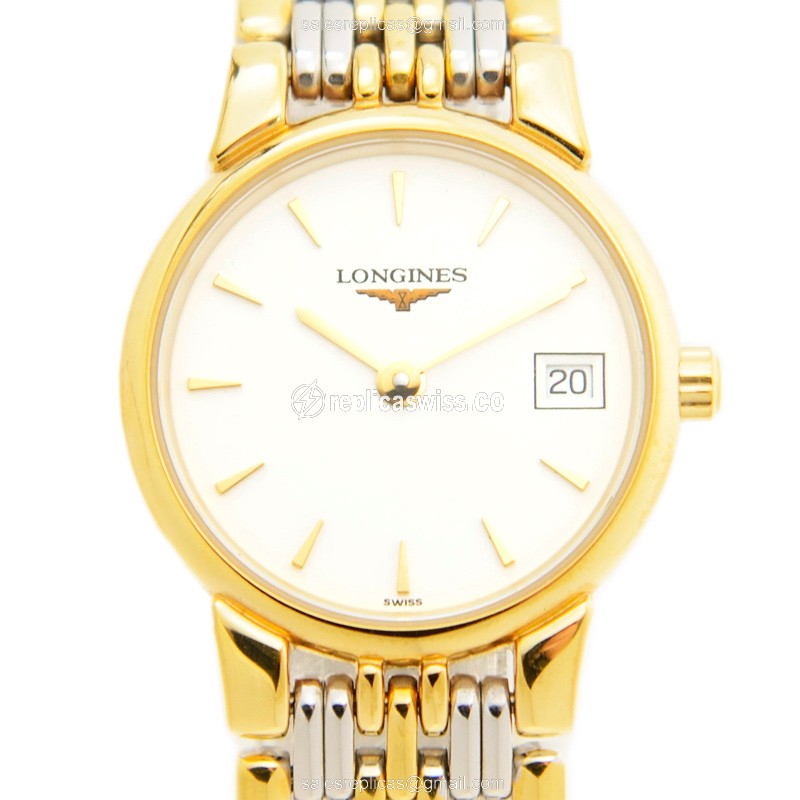 Longines L5.132.3.22.4 ELEGANT Quartz Gold-Plated & Stainless Steel