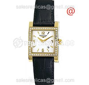 Longines L5.503.7.16.2 Quartz 18kt Yellow Gold