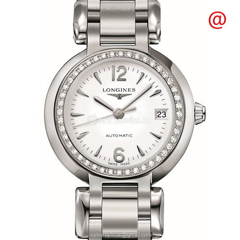 Longines L8.111.0.16.6 PRIMA LUNA Automatic Stainless Steel & Diamonds
